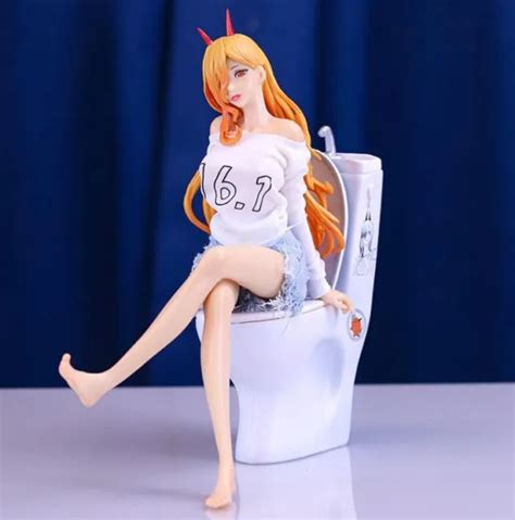 Hot Anime Chainsaw Man Power Toilet Ver Pvc Figure Statue New No Box
