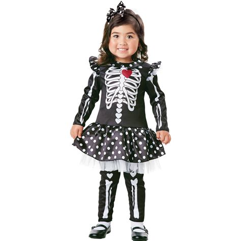 Skeleton Girl Toddler Halloween Costume