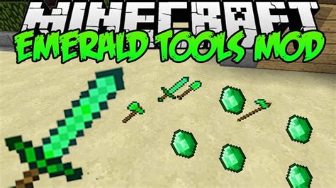 Minecraft Addon Emerald Tools And Armor Youtube