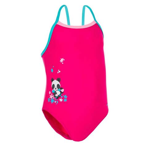 Maillot De Bain Bébé Fille Une Pièce Rose Avec Imprimé Flamingo Nabaiji