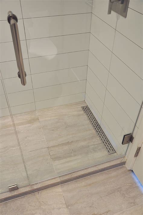 Home bathroom remodel plumbing shower drain. Linear shower floor drain | Shower floor, Bathroom remodel ...