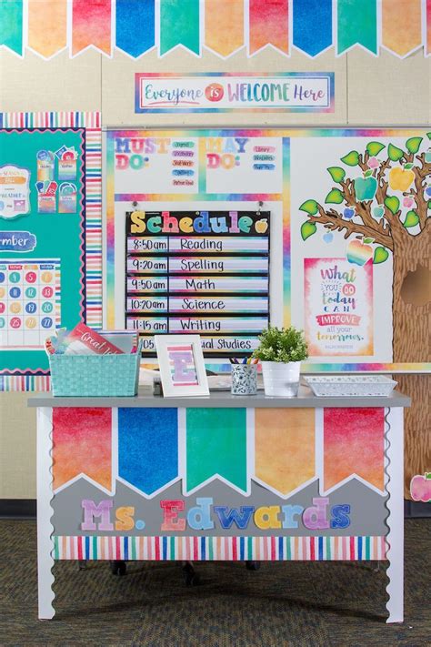 Calm And Colorful Classroom Decor Make Lovely Displays With A Whole