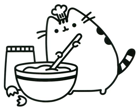 Best Pusheen Coloring Picture For Children Cute Coloring Pages