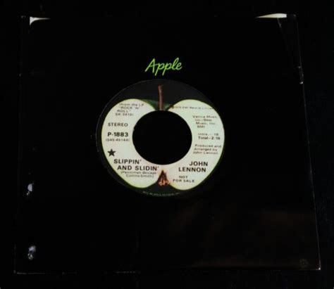 John Lennon Slippin And Slidin 1975 Cancelled Promo 45