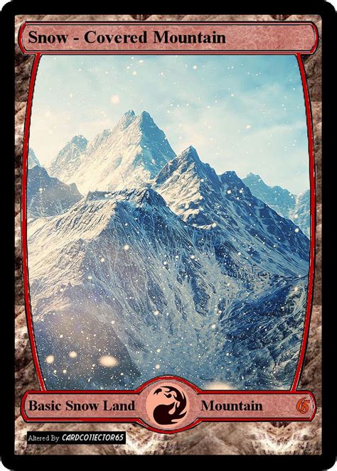 Snow Covered Mountain Magic Card Game Magic Cards Manado Art Cards