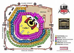 Here 39 S The U2 Busch Stadium Seating Chart With Price Levels Music Blog