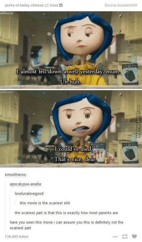 An Image Of Two Cartoon Characters In The Same Room One With Blue Hair