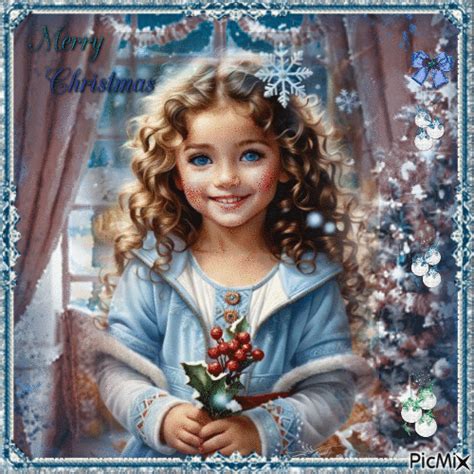 Girl With Holly Berry Merry Christmas Pictures Photos And Images