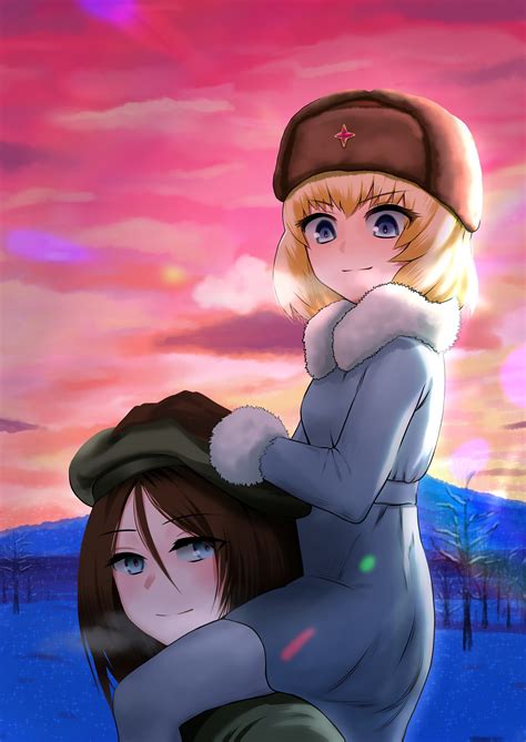 Katyusha And Nonna In Winter Girlsundpanzer