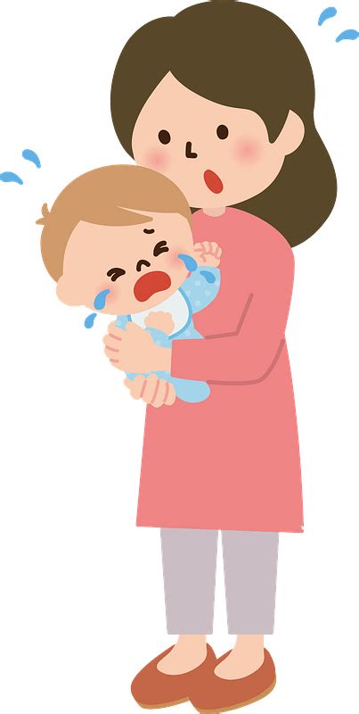 Mother Holds A Crying Baby Clipart Free Download Transparent Png