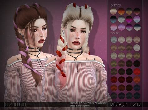 Sims 4 Ccs The Best Leahlillith Ribbon Hair