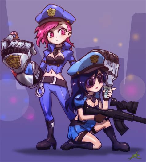 Little Officer Vi X Caitlyn By Ptcrow On Deviantart