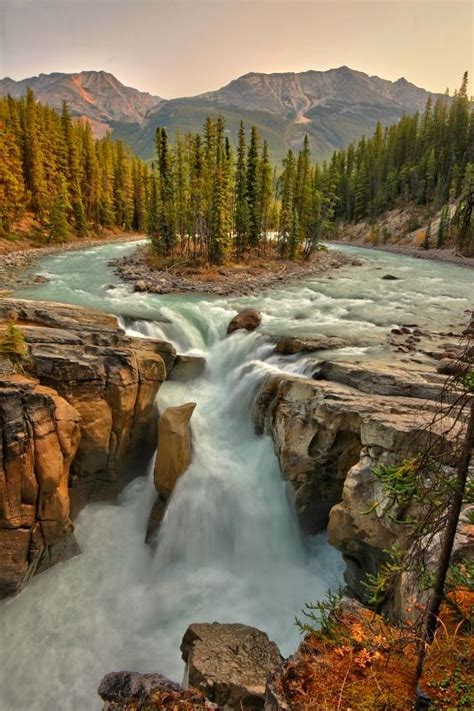 Sunwapta Falls Jasper National Park Canada Waterfall Places To