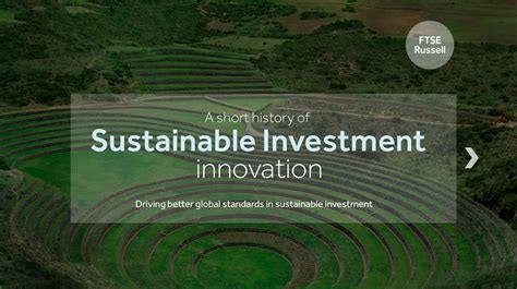 Sustainable Investment Timeline A short history of Sustainable Investment innovation