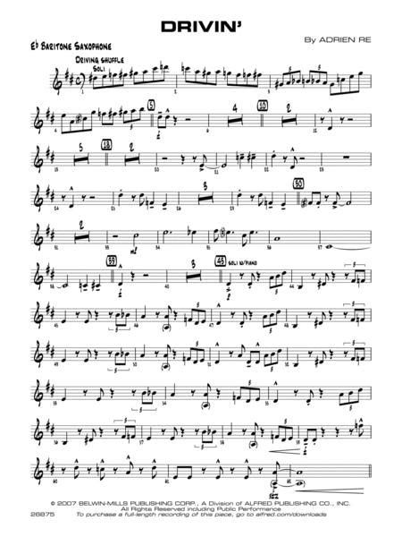 Drivin E Flat Baritone Saxophone By Adrien Re Digital Sheet Music Hot Sex Picture