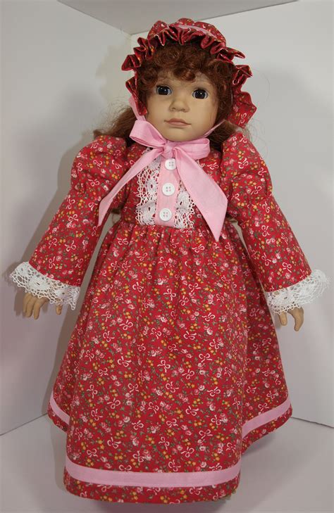 Handmade Prairie Style 18 Doll Dress With Bonnet Sugar And Spicefits