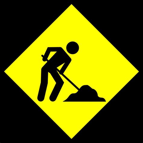 Blank Construction Sign Clip Art