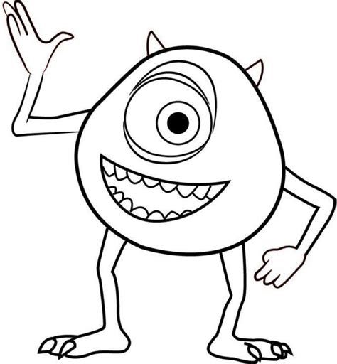 Monsters Inc Coloring Pages To Print Monsters Ink Monster Drawing