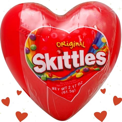Skittles Candy Filled Valentine Heart Valentines Treats