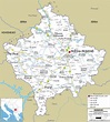 Detailed Clear Large Road Map of Kosovo - Ezilon Maps