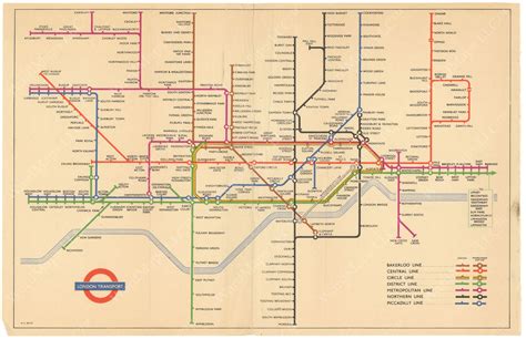 London Underground Circa 1940s Wardmapsts By Wardmaps Llc