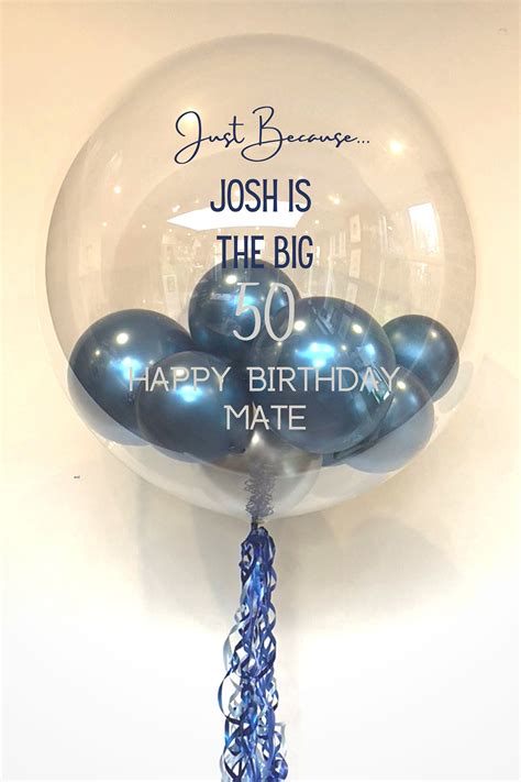 50th Large Custom Birthday Balloon Inflated Helium Bubble Etsy Uk