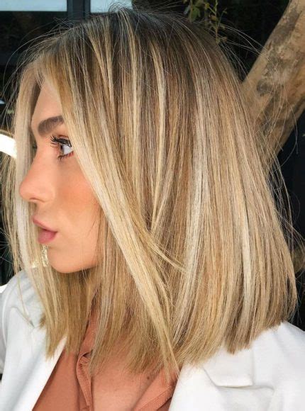 55 Spring Hair Color Ideas And Styles For 2021 Bright Blond Lob Haircut