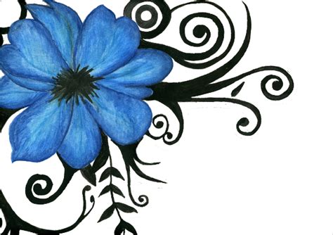 Flower Drawings Sketches Design Trends Premium Psd 