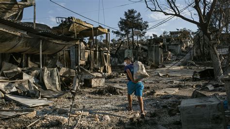After Fire Razes Squalid Greek Camp Homeless Migrants Fear Whats Next