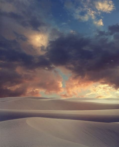 Desert Cloudy Skies Landscape Sky Sand Clouds Nature Travel