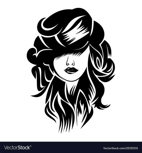 Girl With Long Hair Royalty Free Vector Image Vectorstock