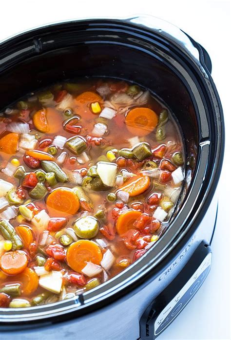 Easy Crock Pot Vegetable Soup Recipe Crockpot Soup Recipes