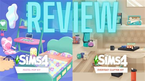 Reviewing Both Sims 4 Pastel Pop Kit And Everyday Clutter Kit Youtube
