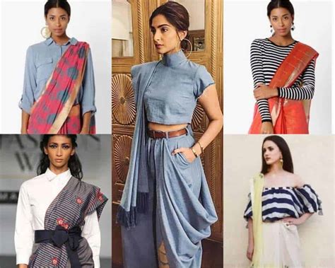 6 Trendy Indo Western Fusion Saree Blouse Ideas