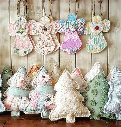 Repurposed Vintage Quilts Christmas Crafts For Ts Primitive
