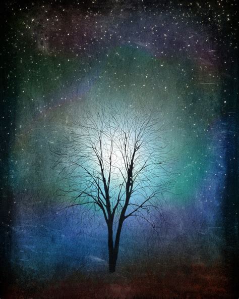 Starry Starry Night Tree Art Print Giclee Print Art