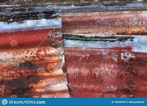 Colorful Rusty Metal Roofing Abstract Stock Photo Image Of Paint