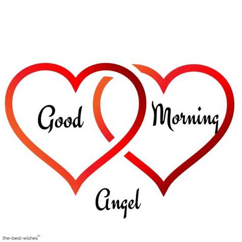 Two Hearts With The Words Good Morning Angel