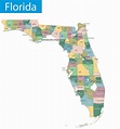 ⊛ Mapa de Florida 🥇 Político | Con Nombres Imágenes HD | 2022