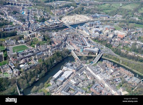 An Aerial View Of Durham City Centre Showing New Retail Development