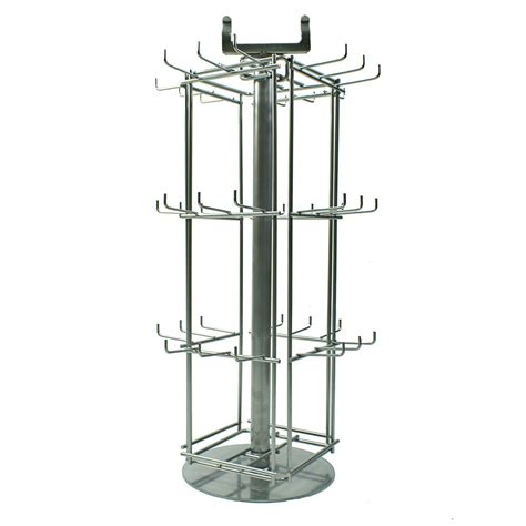 Rotary Hook Counter Stand 36 Hook Shop Display Stand For Keyrings