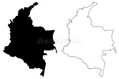 Vector Del Mapa De Colombia Ilustración Del Vector Ilustración De
