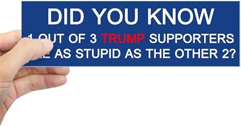 Cafepress Trump Supporters Bumper Sticker 10x3 Rectangle