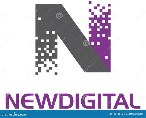 New Digital Logo Stock Vector Illustration Of Bits Pixels 11043640
