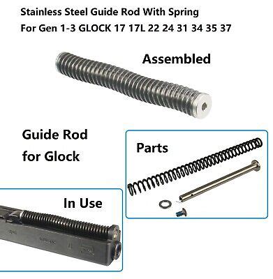 Stainless Steel Recoil Guide Rod With Spring For Glock L