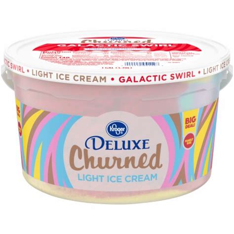 Kroger Party Pail Deluxe Churned Galatic Swirl Light Ice Cream 1 Gal