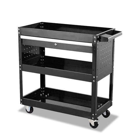 Buy Rolling Tool Cart With 3 Trays Lockable Drawer Multifunctional Tool Cart Mobile Tool