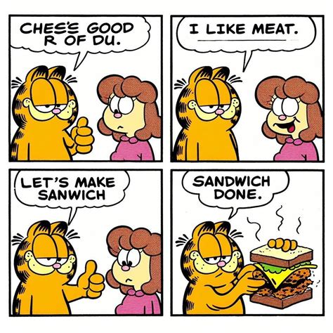 Garfield Making A Sandwich Comic Rweirddalle