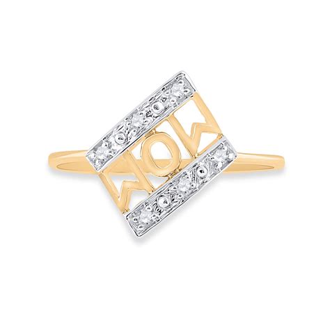 Diamond2deal 10kt Yellow Gold Mom Ring 120 Cttw Round Diamond Ring For