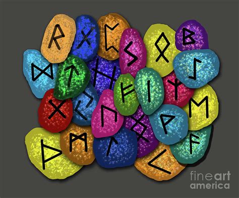 Rune Stones Painting By Patricia Kilian Fine Art America